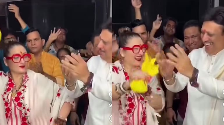 Govinda And Sunita Ahuja Celebrate Ganpati Visarjan Together; Happy Family Video Puts Separation Rumours To Rest