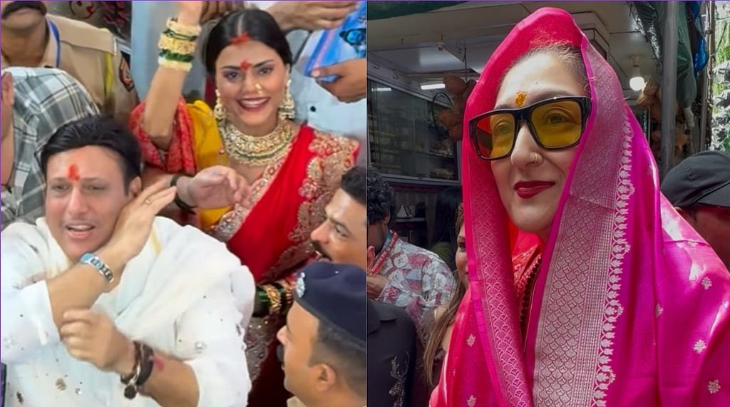 Govinda Visits Lalbaugcha Raja With Rumoured Girlfriend Komal Rani Swarnkar Hours After Wife Sunita Ahuja's Darshan