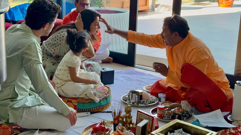 Priyanka Chopra Gives Fans A Beautiful Glimpse Into Her Dussehra Celebrations With Nick And Little Malti